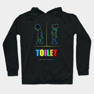 Dope woman and man toilet icon drawing from Slluks original Hoodie